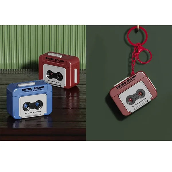 Recordable Retro Tape Recorder Keychain
