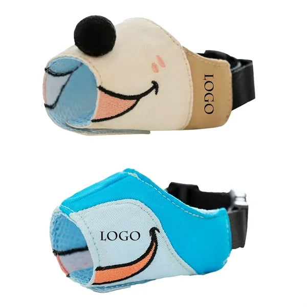 Anti-Bite Bark Adjustable Breathable Canvas Dog Muzzle