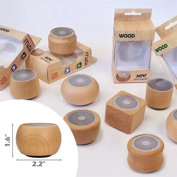 Portable Mini Wooden Wireless Speaker