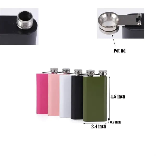 Outdoor Portable Stainless Steel Camping Flat Hip Flask