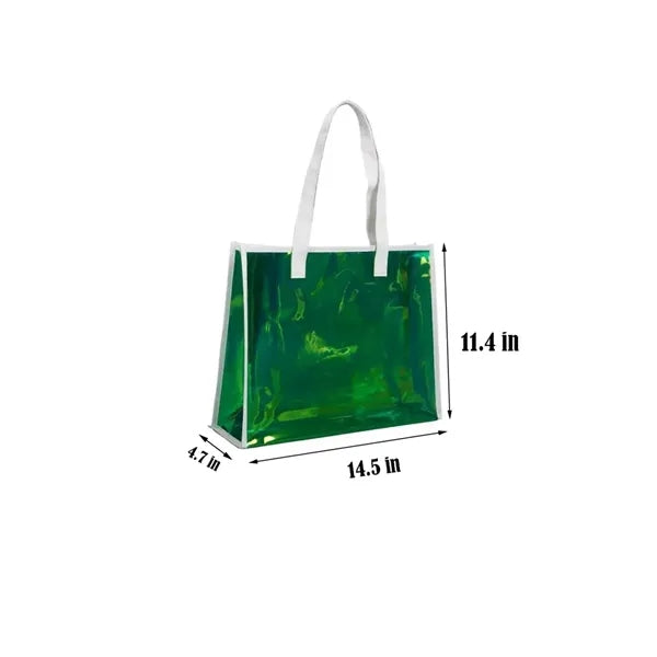 PVC Laser Iridescent Gift Tote Bag