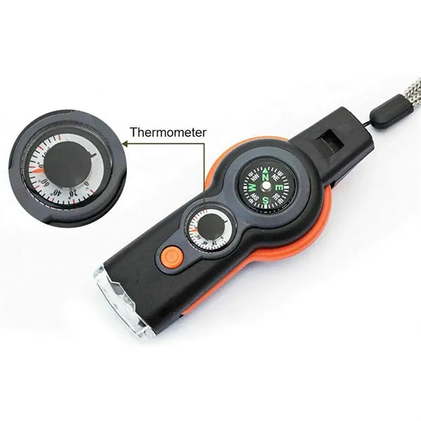 7 in 1 Emergency Survival Camping Hiking Whistle