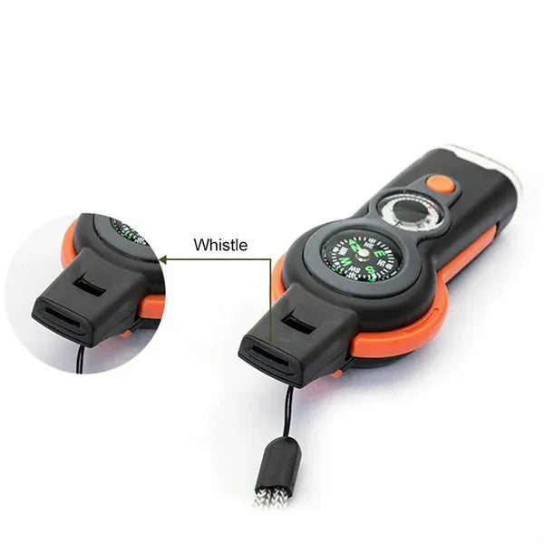 7 in 1 Emergency Survival Camping Hiking Whistle