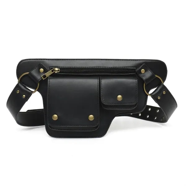 Vintage Outdoor PU Waist Bag
