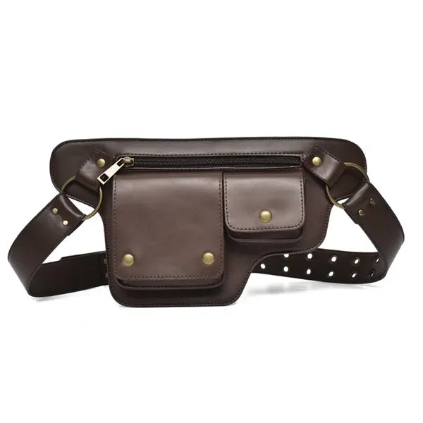 Vintage Outdoor PU Waist Bag