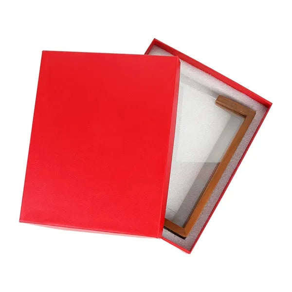 Mirror Award Plaque With Wood Base