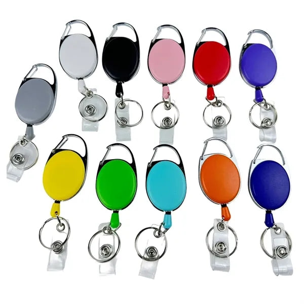 Retractable Keychain Badge Holder with Claw Clasp and Clip