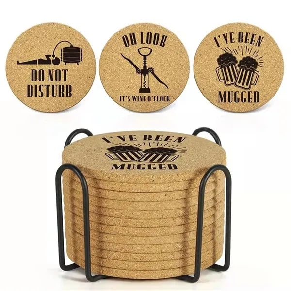 Round Cork Trivet Heat-Resistant Kitchen Coaster