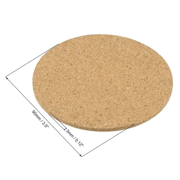 Round Cork Trivet Heat-Resistant Kitchen Coaster
