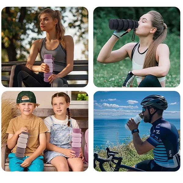 17 Oz Food Grade Retractable Silicone Folding Cup