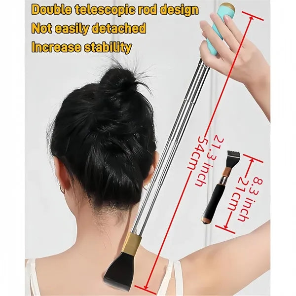Portable Extendable Double-Pole Back Scratcher