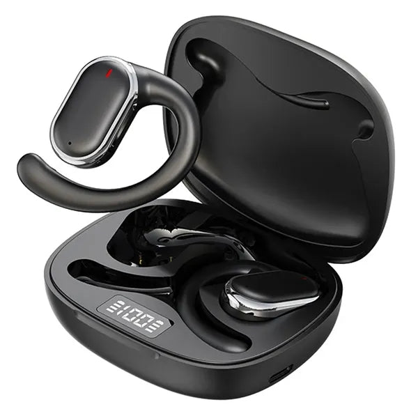 Open Ear Headphone Wireless Bluetooth 5.3 Earbud with LED