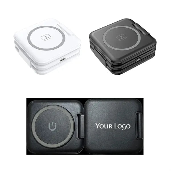 3 in 1 Foldable Magnetic Wireless Charger Pad Stand