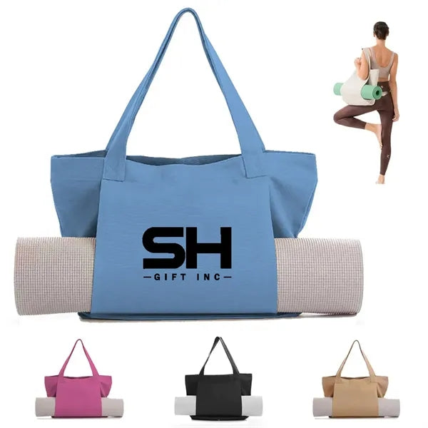 Big Capacity Yoga Mat Carrier Fitness Canvas Tote Bag