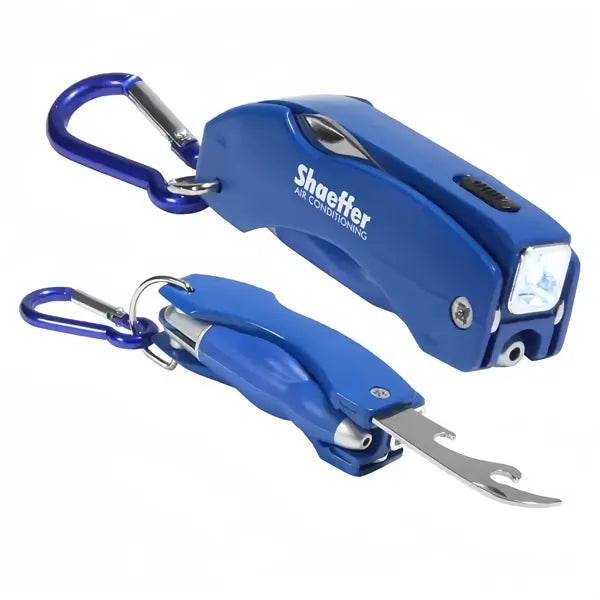 LED Light Pen with Knife and Carabiner