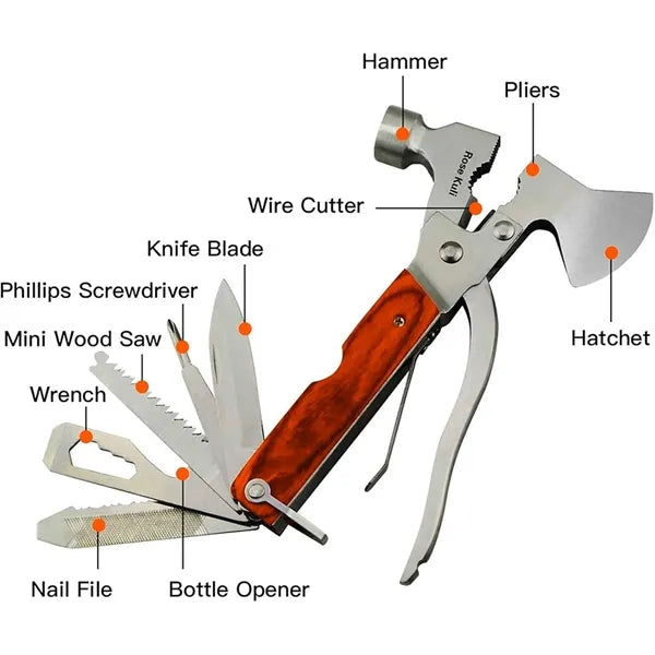 Multi-Functional Folding Claw Hammer Pilers Tool