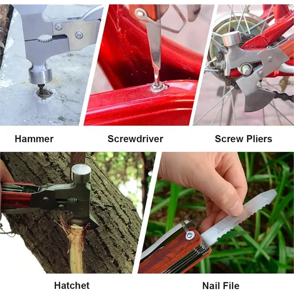 Multi-Functional Folding Claw Hammer Pilers Tool