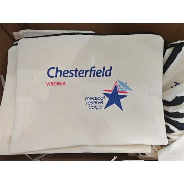 Zippered Canvas Storage Bag Medical Pouch