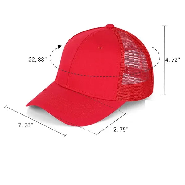 Plain Trucker Mesh Back Baseball Caps