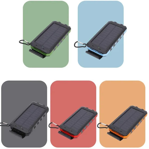 10000mAh Solar Energy Power Bank with LED Light and Compass
