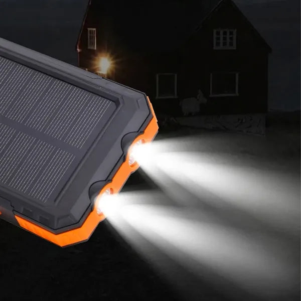 10000mAh Solar Energy Power Bank with LED Light and Compass
