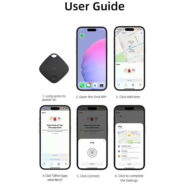 Anti-Lost Smart GPS Tracker Wireless Bluetooth Key Finder