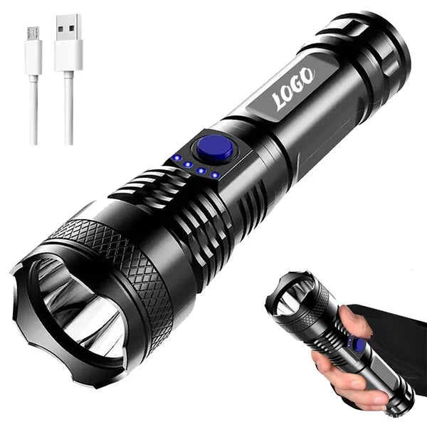 Rechargeable Led Tactical Flashlight with 3 Lighting Modes