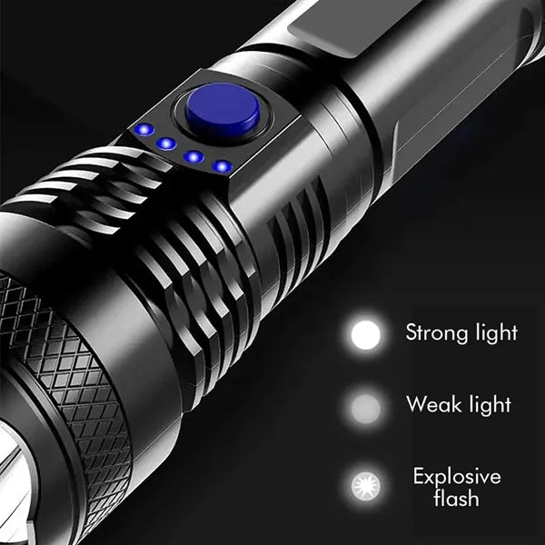 Rechargeable Led Tactical Flashlight with 3 Lighting Modes