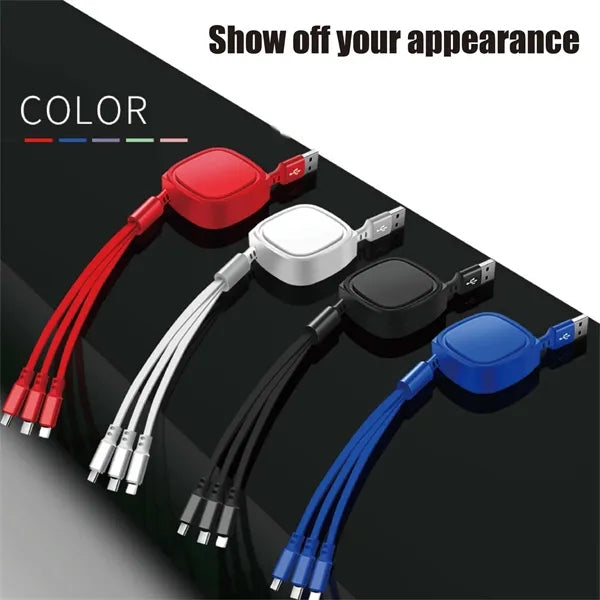 3-In-1 Retractable Charging Cable