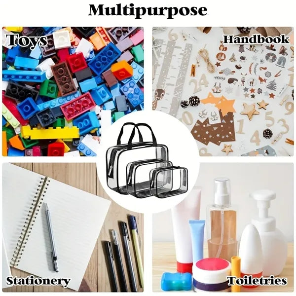 3pcs Set Of PVC Waterproof Travel Small Pouches