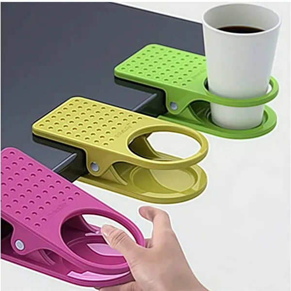 Durable Plastic Clip Design Desk Cup Holder