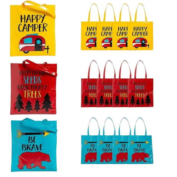 14inch Large Adventure Laminated Tote Bags
