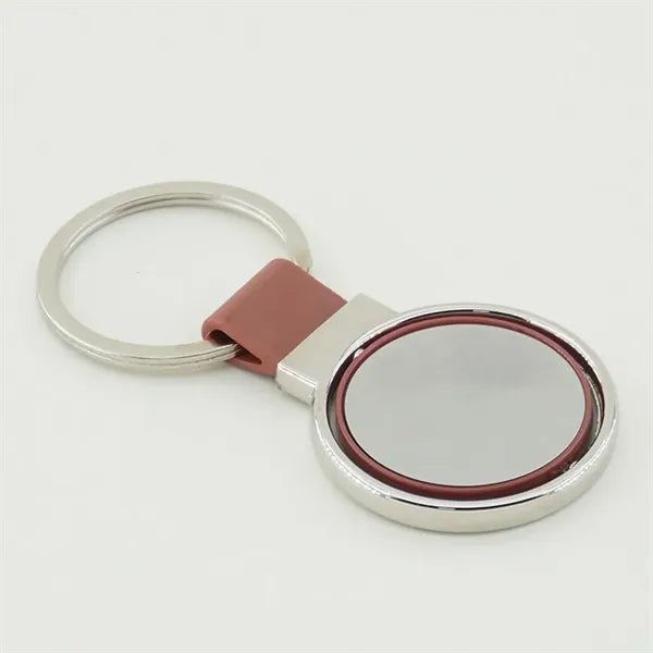 Circular Metal Spinner Key Tag