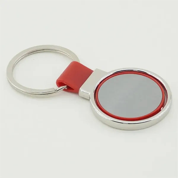 Circular Metal Spinner Key Tag