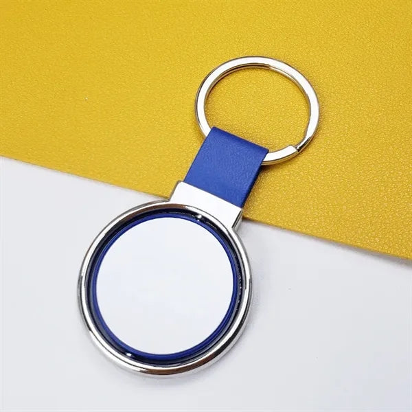 Circular Metal Spinner Key Tag