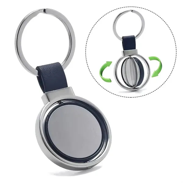Circular Metal Spinner Key Tag