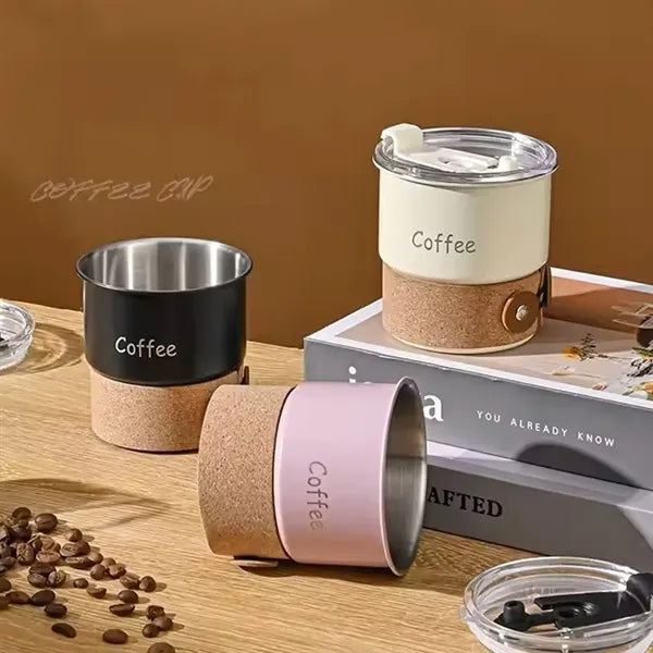 14 Oz. Stainless Steel Coffee Camping Mug with Sleeve