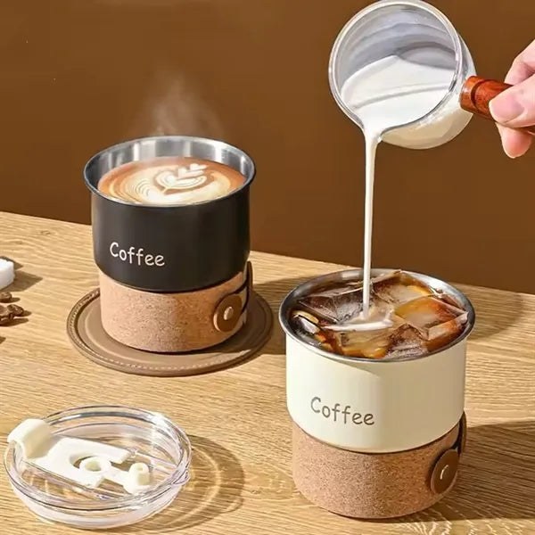 14 Oz. Stainless Steel Coffee Camping Mug with Sleeve
