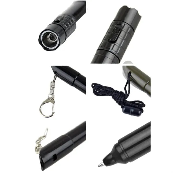 Whistle Lanyard Flashlight Ballpoint Pen
