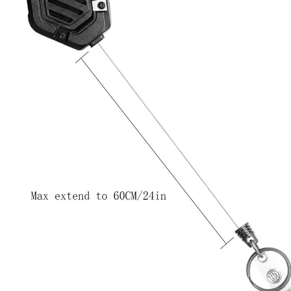 Badge Reel Retractable Heavy Duty Carabiner with Card Holder