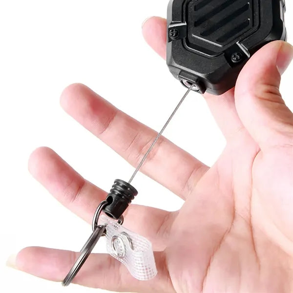Badge Reel Retractable Heavy Duty Carabiner with Card Holder