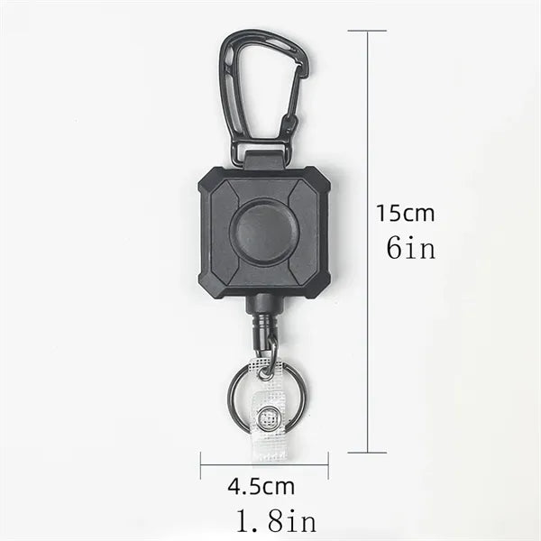 Badge Reel Retractable Heavy Duty Carabiner with Card Holder