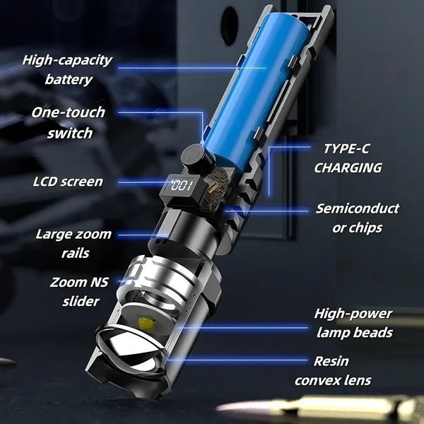 Rechargeable Torch Tactical Flashlights for Emergency Kit
