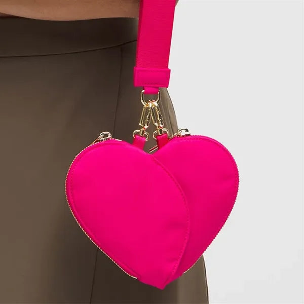 Heart Shape Dual Pouch Wristlet for Women