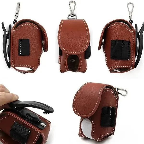 Leather Golf Ball Carrier