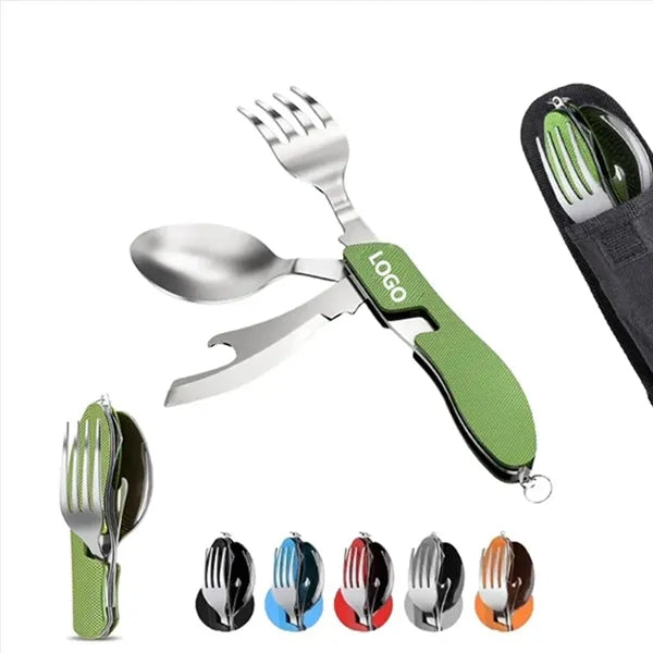 Multi-Function Camping Utensil Flatware Knife Set
