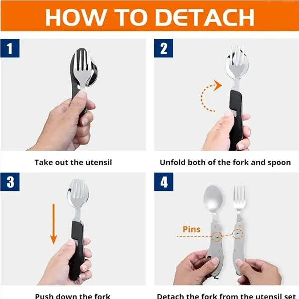 Multi-Function Camping Utensil Flatware Knife Set