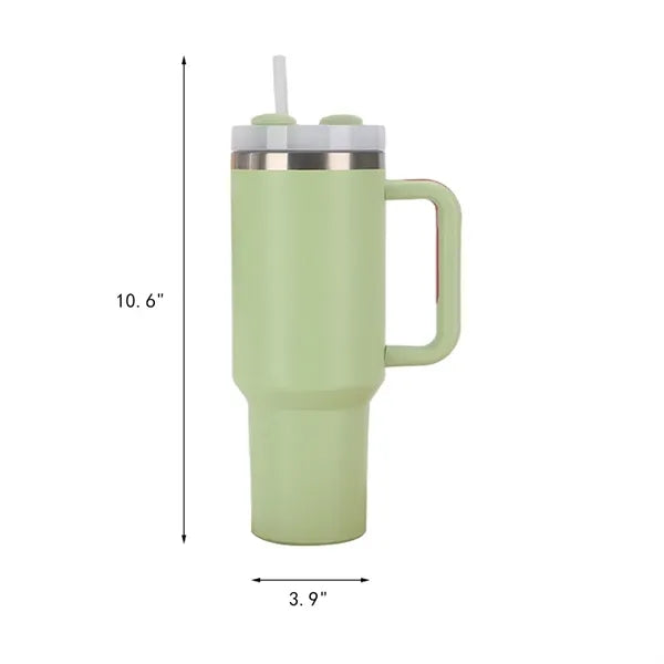 40 oz Insulated Tumbler With Handle and Straw Lid
