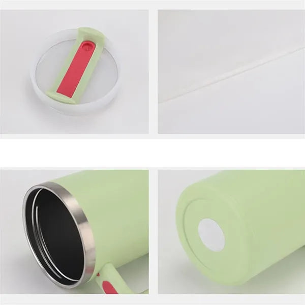 40 oz Insulated Tumbler With Handle and Straw Lid