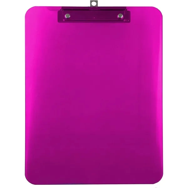 Colorful Transparent Clipboard with Metal Clip